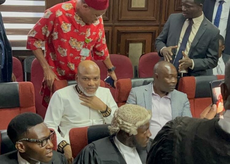 Nnamdi Kanu Opts for Self-Representation as Lawyers Withdraw from His Trial
